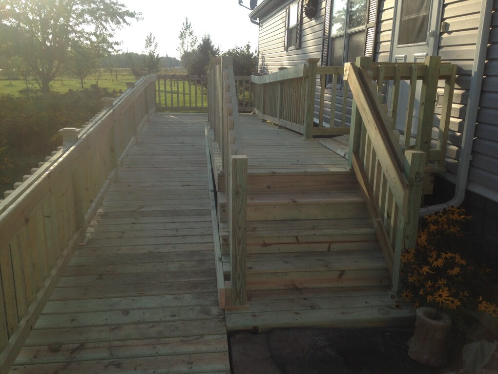 deck ramp and stairs